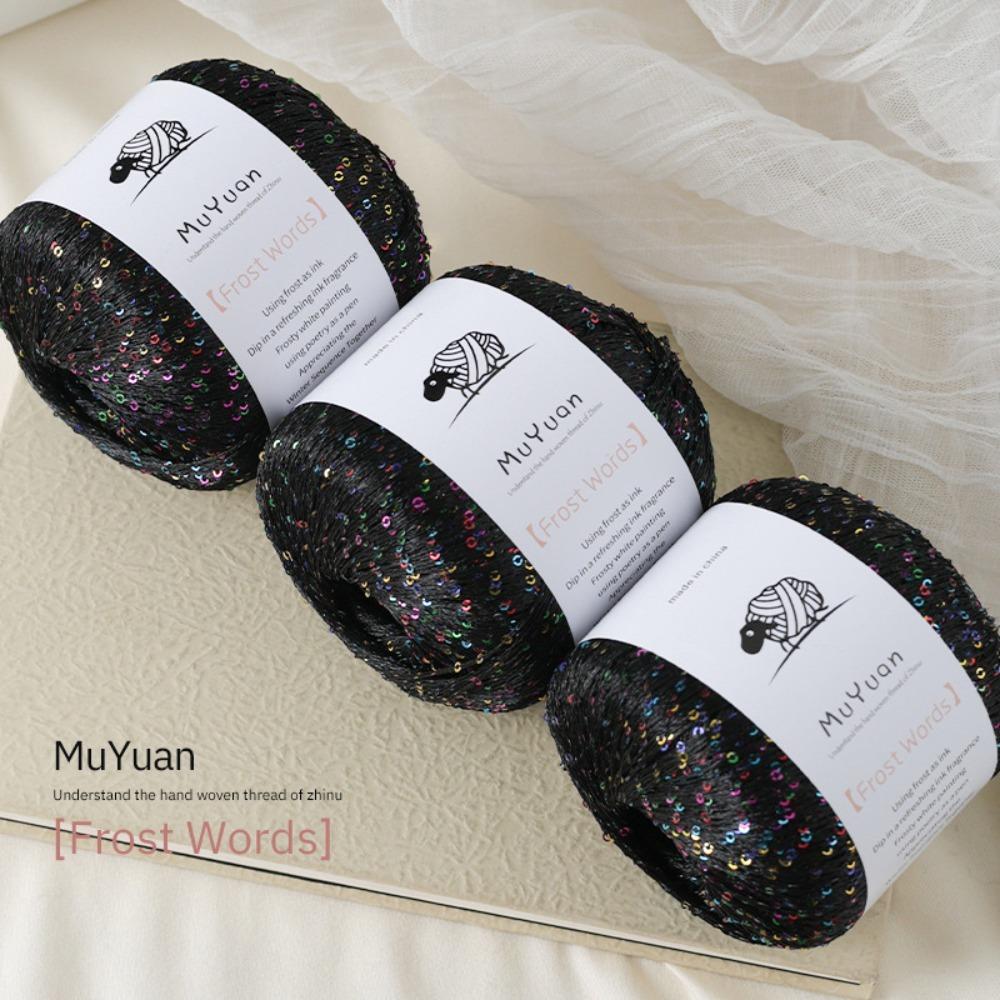 Dense Sequin Crochet Thread Nylon Crochet Supplies Handmade DIY Woven Thread Handmade Projects