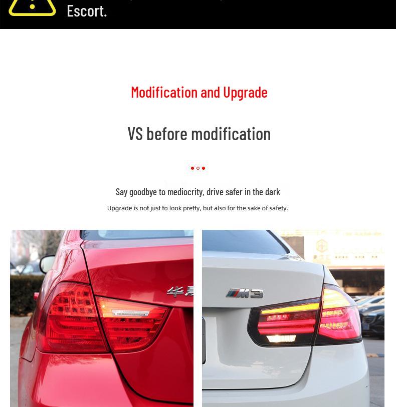 LED Taillight Assembly with Flowing Turn Signal for 2012-2018 BMW 3 Series F30/F35