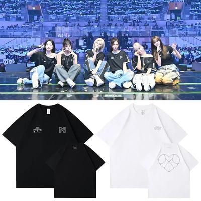KPOP NMIXX 2ND FAN CONCERT NMIXX CHANGE UP MIXX LAB Short Sleeve T Shirt Women Men Aesthetic Graphic Tshirt Cotton Tees