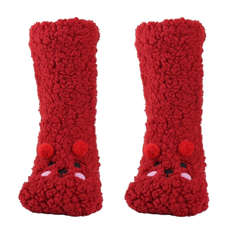 Women's Thicker Warm Fuzzy Socks Plush Warm Winter Socks for Sleep Home,Soft Cozy Socks Cartoon Doll Ankle Crew Socks