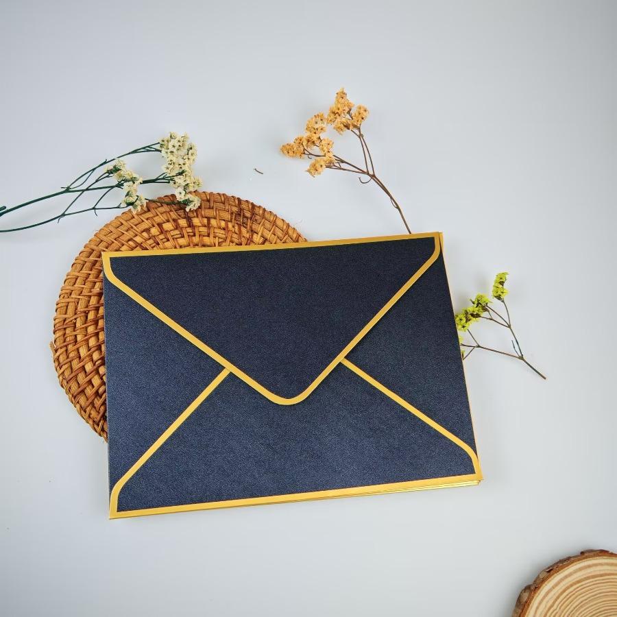 10Pcs Bronzing Invitation Envelope 19 * 14cm Phnom Penh Envelope
