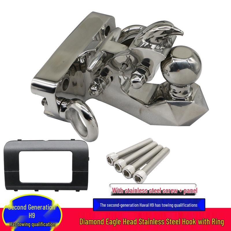 Towing Tail Hook Rack & Spare Tire Holder for Haval H9's Modified Rear Bumper