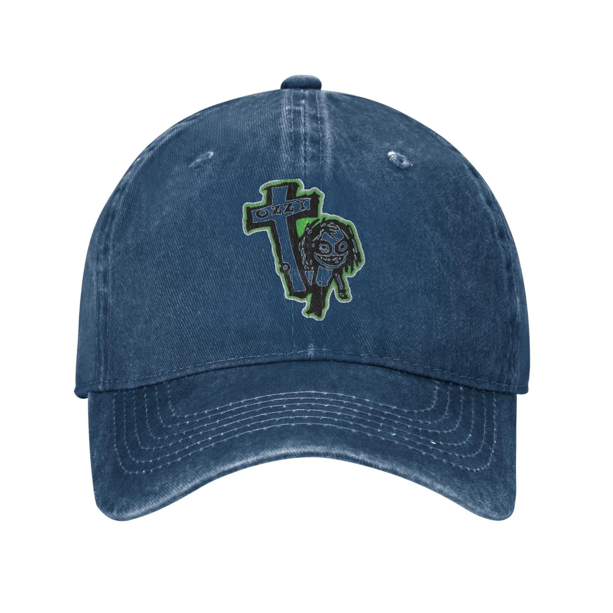 Ozzy Osbourne   Washed Baseball Cap Bold Rock  Fitted Retro Sun Trucker Hat Spring Unisex Men Outdoor Sports Snapback Cap One Size