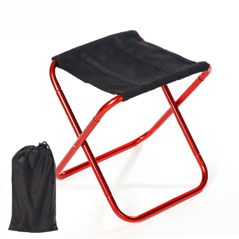 Outdoor Aluminum Alloy Folding Stool Mini Fishing Beach Chair Barbecue Camping Portable Folding Chair