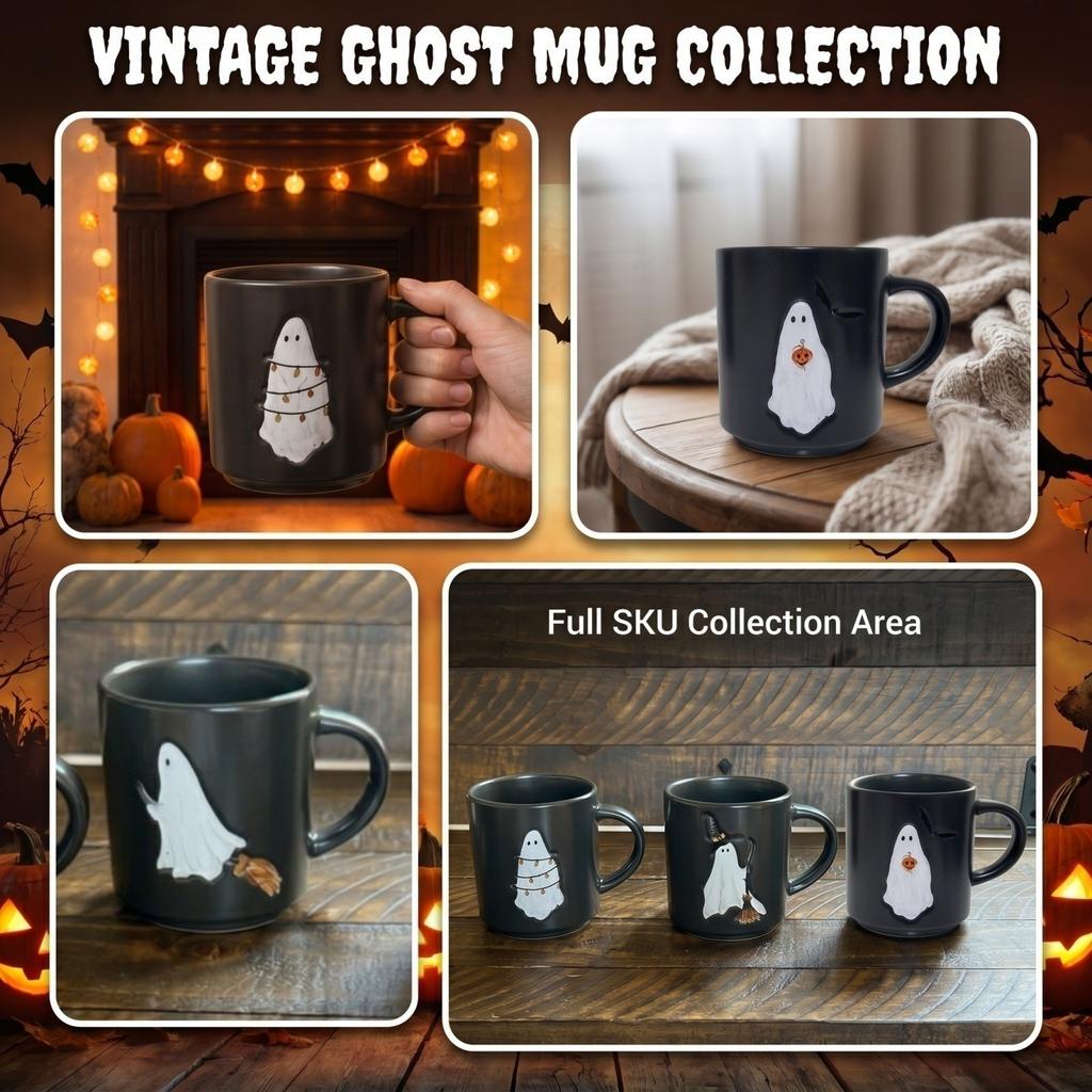 Vintage Halloween Coffee Mug for Fall Seasonal Decor and Hot Beverages
