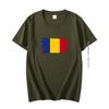 T-shirt en coton Drapeau de la Roumanie Bucarest Pays Roumain Graphique National T-shirts Été Hipster T-shirt Oversize Pour Hommes