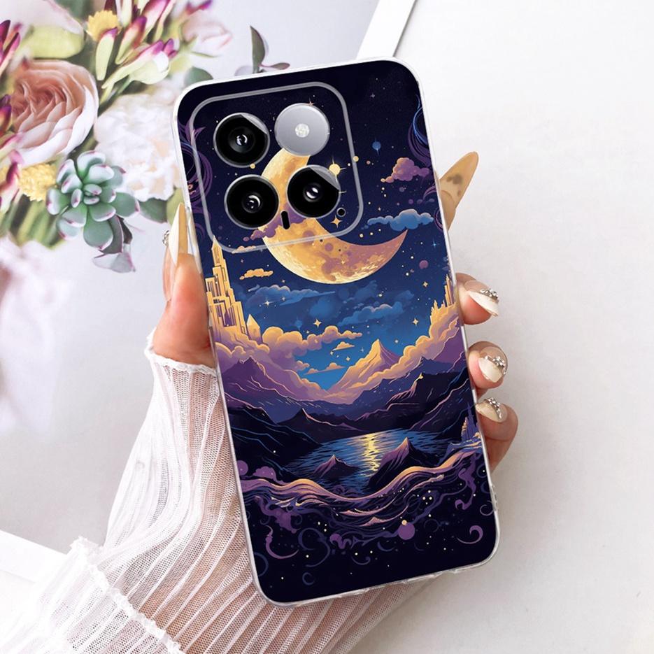 For Xiaomi Mi 14 Pro Case Cute Lion Fashion Painted Cover Soft Silicone Slim Phone Case For Xiaomi 14 Pro Mi14 Pro Fundas Bumper