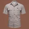 Men's Plus Size Casual Long-Sleeve Shirt with Pocket - Solid Color, Ideal for Middle-Aged & Young Men, Autumn Workwear Style