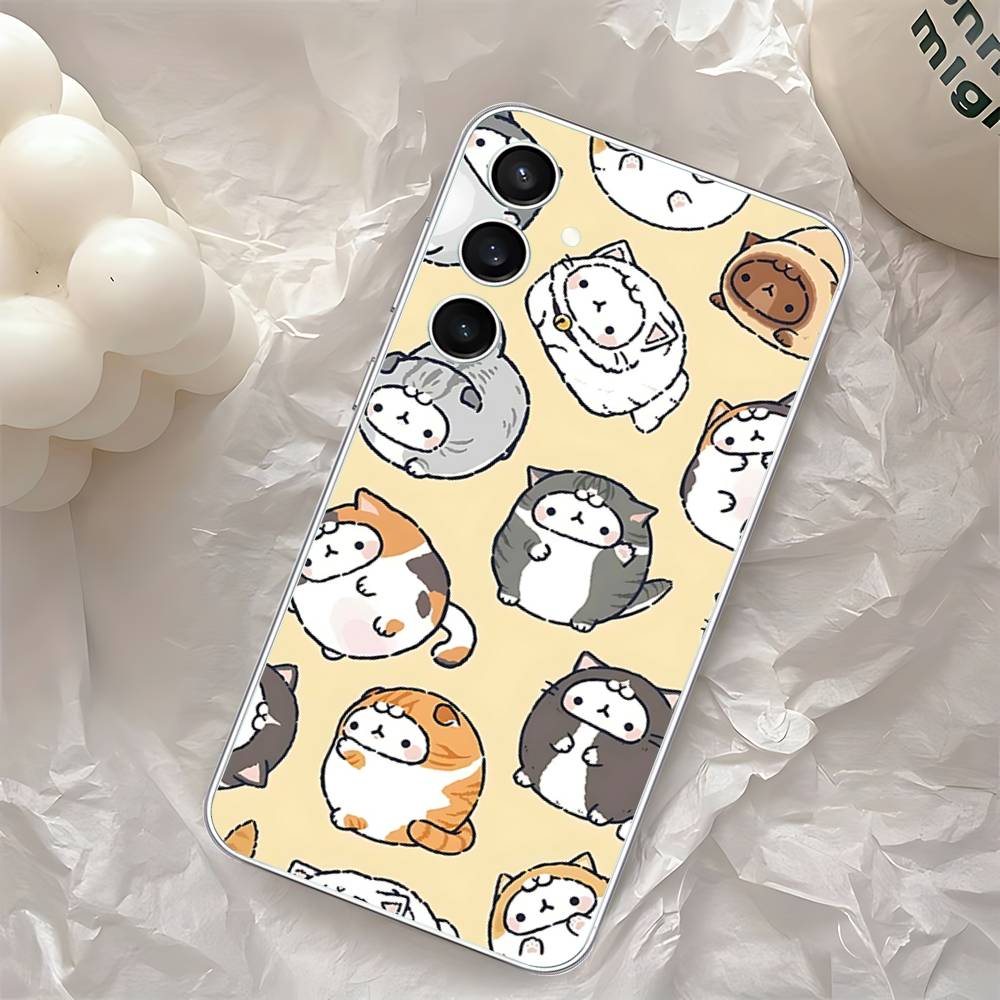 Cute H-Molang-S Phone Case For Samsung Galaxy A52 A12 A51 S21 Edge S22ULTRA S23 S24 S20LITE Plus Ultra Transparent Cover