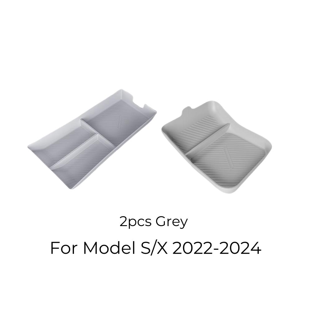 For Model S X 2025 2025 2025 Center Console Lower Tray Armrest Box Underlay Back Row Seats Storage Tank Pad Storage Box Pad