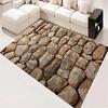 Realistic Stone Printed Carpet Retro Ethnic Style Goose Soft Stone Slab Art Carpet Bohemian Style Home Decoration Rug