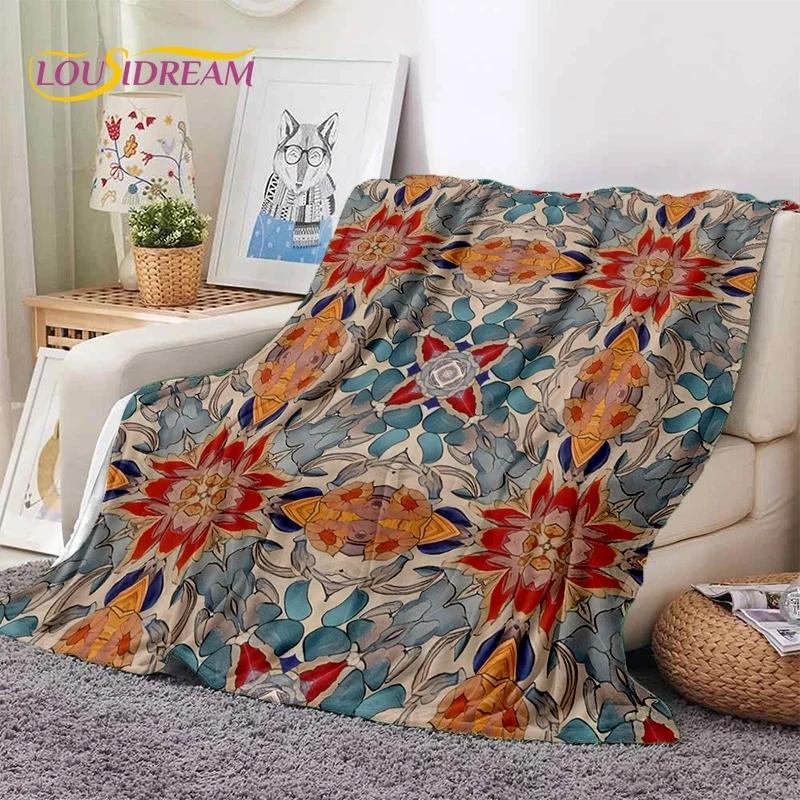 3D Lastest Nordic Turkish Bohemia Celt Soft Flannel Blankets,Throw Blanket Comfortable Blanket for Picnic Beds Sofa Home Bedroom
