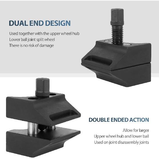 Suspension Strut Spreader Tool, Split Hub Steering Knuckle Spreader, Metal Double Ended Suspension Expansion Hub Clamp Tool, Easy to Detach and