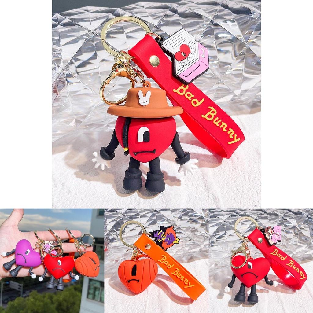 Hochwertiger Taschenanhänger Schlüsselanhänger Niedlicher Bad Bunny Kinder Weihnachtsdeko Geschenk