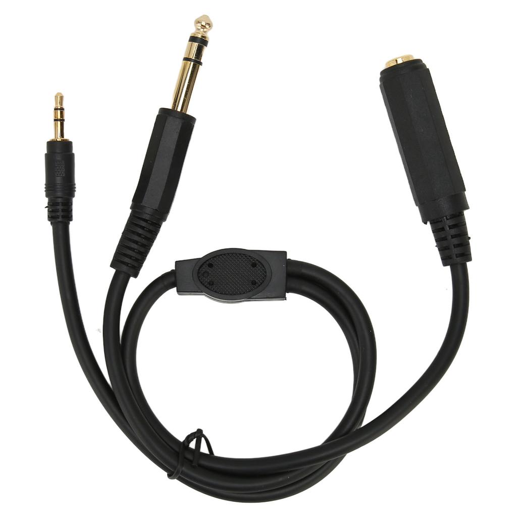 6.35mm Female to 6.35mm Male and 3.5mm Male Cable 14 Inch Female Jack to 14 Inch 18 Inch Male