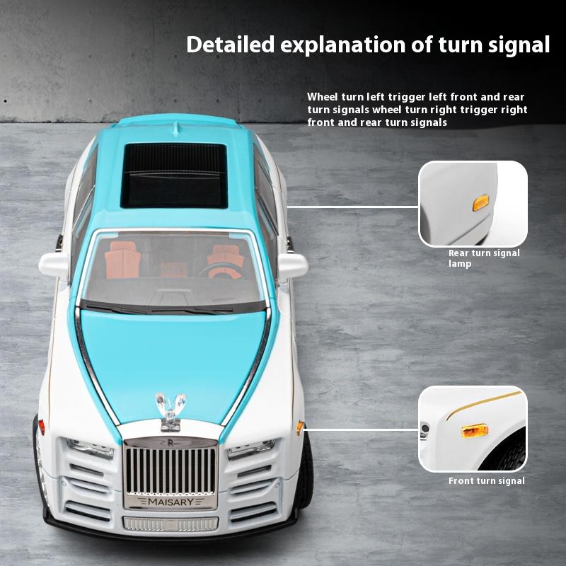 Simulated 1/22 Rolls-Royce Phantom Model Toy, Alloy Die-cast Car Model, Suitable for Boys' Birthday Gifts, Collection Ornaments