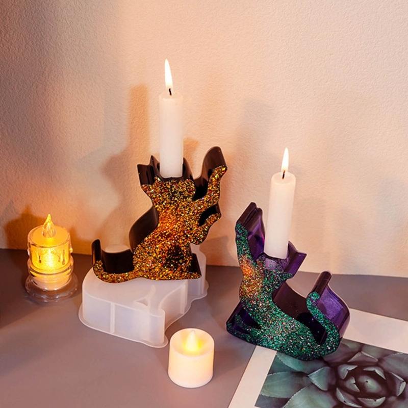 Kerzenhalter Harzformen Katzenform Kerzenständer Silikonform Einzigartiger Tierkerzenständer Epoxidgussform DIY Bastelarbeiten