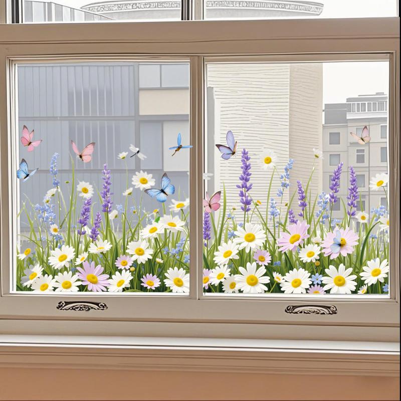 Färska Och Fjärilsvägg Elektrostatisk Adsorption Klistermärken För Heminredning Sovrum Kök