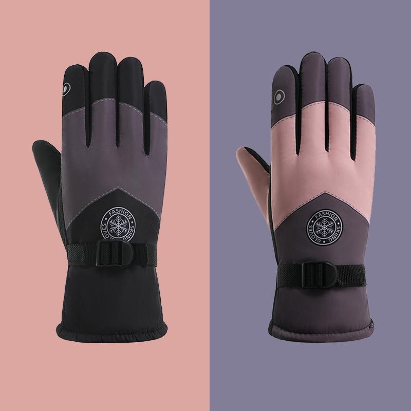 Mănuși de schi Mănuși de iarnă pentru femei, bărbați, mănuși de snowboard, mănuși cu ecran tactil, mănuși de snowmobil cu motor, impermeabile, termice pentru zăpadă