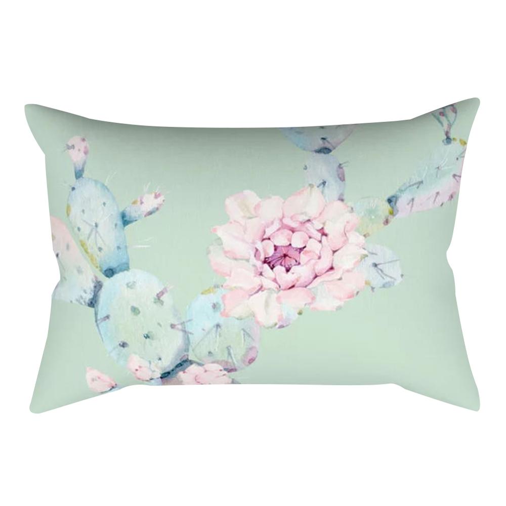 Plant Light Decorative Pillowcase Cactus Bedroom Living Room Sofa Chair Car Cushion Cover 30x50cm Home Decor Pillowcase