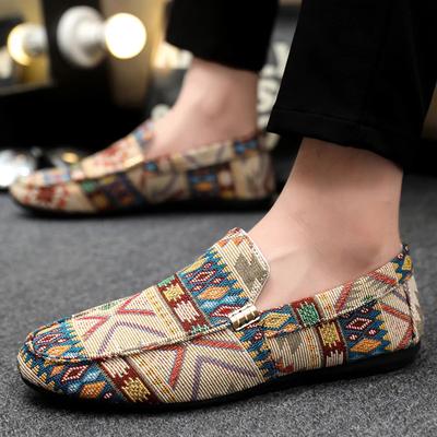 Fashion Men's Casual Shoes Outdoor Summer Breathable Man Loafers Lazy Shoes Non-slip Flats Driving Shoes Comfortable Walking Sneakers