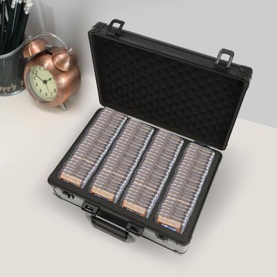 Casetă Premium cu Grading pentru Depozitarea Monedelor în Slaburi - Suport Compact de Călătorie pentru Monede de Colecție - Suport Durabil cu Carcasă Dură din Aliaj de Aluminiu