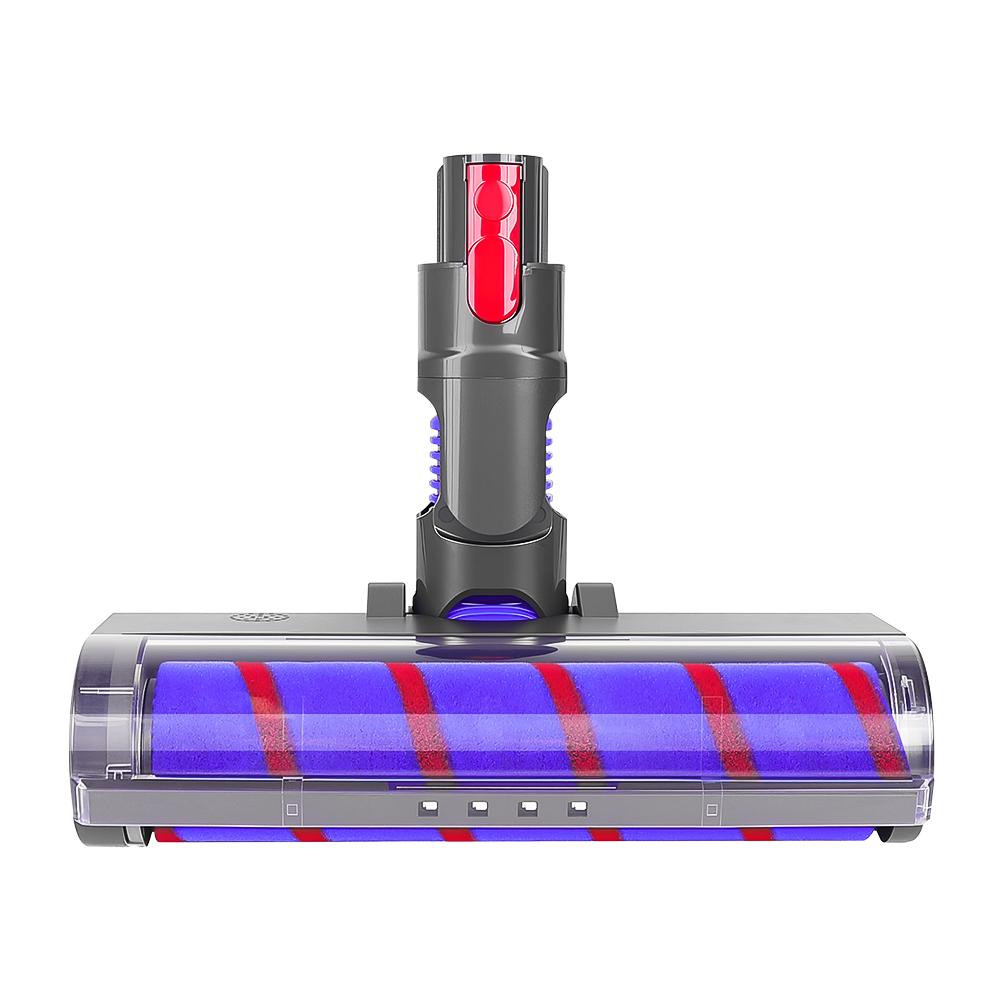 Brush Head Part For Dyson V7 V8 V10 V11 V15 Vacuum Cleaner Soft Roller Brushes with Direct Drive and 4 LED Light for Hard Floors