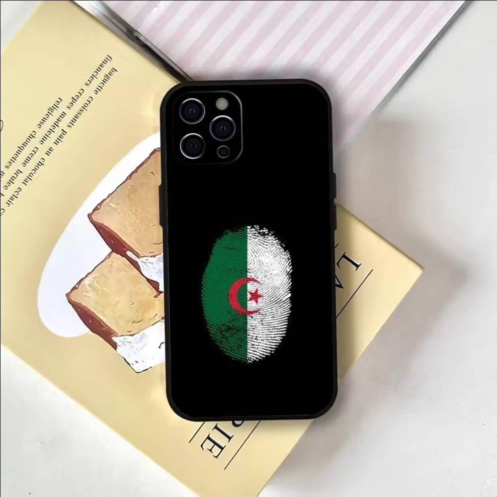 Flag of Algeria Phone Case For iPhone 17, 16,15,14,13,12,11 Plus,Pro Max, Others Soft Black Cover