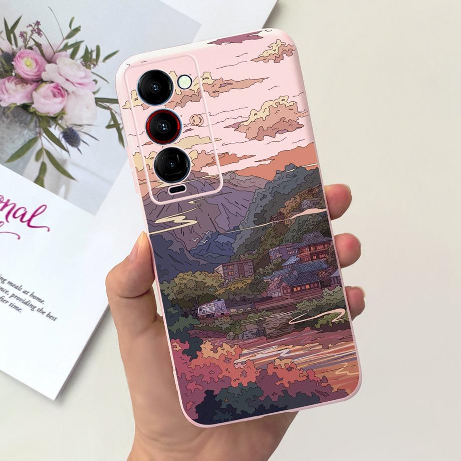 Für Tecno Camon 18 18i 18P 18 Premier Hülle Niedliche Katze Blumen Cartoons Cover Für Camon18 Premier Handyhülle Camon18P Weiche Funda Tasche