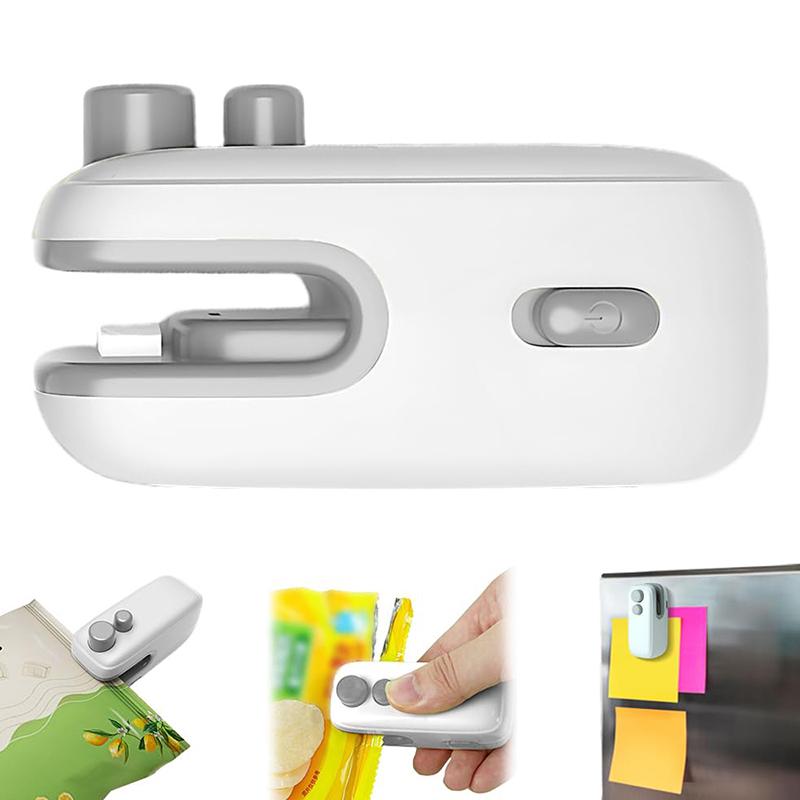 Mini Zgrzewarka do Worków 2 w 1 Ładowana przez USB Zgrzewarka Próżniowa i Nóż Ręczne Narzędzie do Zgrzewania Cieplnego Do Przechowywania Żywności Przekąsek Worków Plastikowych