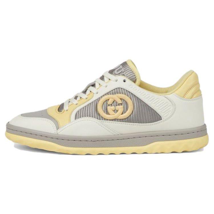 GUCCI MAC80 Leather Low top Skateboard Shoes Beige 747954 AACNW 9148