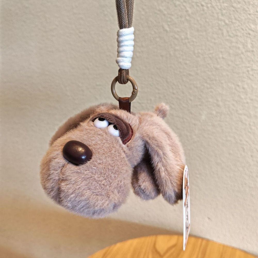 PP Cotton Big Eyed Dog Plush Pendant Fluffy Puppy Plush Doll Keychain  Boys and Girls