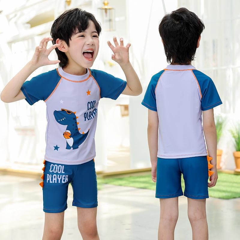 2024 Kinder Jungen Schnelltrocknender Badeanzug: S/M/L Geteilte Sonnenschutz-Bademode