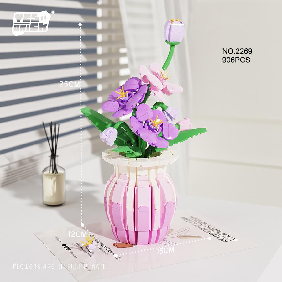 Brand new High-Quality Plastic High-Quality Flower High-Quality Bouquet High-Quality Building High-Quality Blocks Construction set High-Quality No box