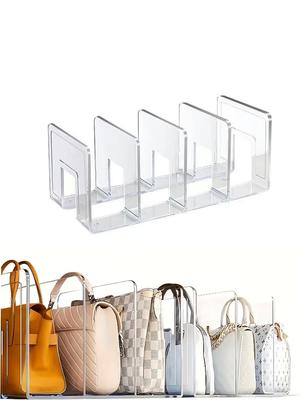 Transparente Schranktaschen-Aufbewahrung, Handtaschen-/Geldbörsen-/Taschenteiler, abnehmbares Schrankregal, Buchteiler, für Schrank, Badezimmer, Büro