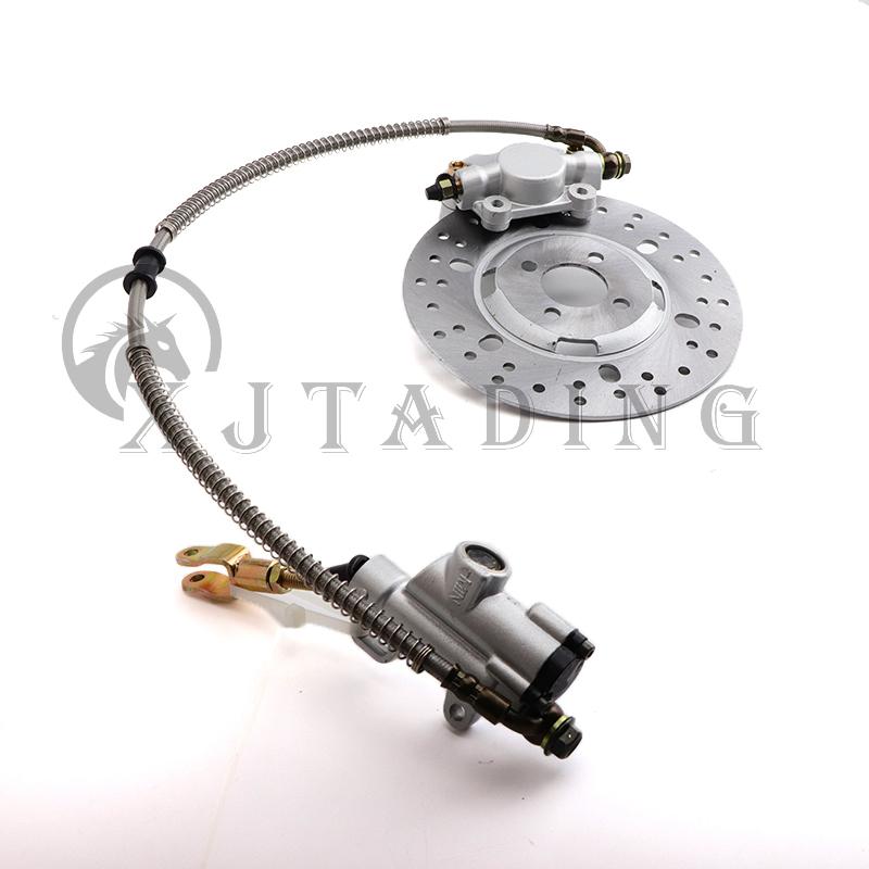 Front/ Rear Hydraulic Disc Brake Caliper Master Cylinder Assembly With Brake Disc For DIY 50cc-250cc ATV Go kart Buggy Quad Bike