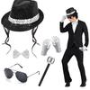Michael Jackson Cosplay Accessories Set 80s Retro Disco Party Performance Kit With Sequin Hat Gloves Sunglasses Halloween Suit