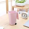 Mini Desktop Trash Can 4color Garbage Storage Box Living Room Coffee Table with Cover Small Paper Basket Plastic Garbage Bag