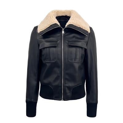 Plush Leather Jacket, Fur Collar Short Motorcycle Jacket, Slim Fit, High Quality Fashionable Fur Collar Leather Jacket
