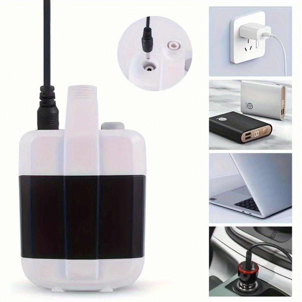 ABS Camping Electric Shower Head USB Rechargeable Handheld Shower Pump  Beach