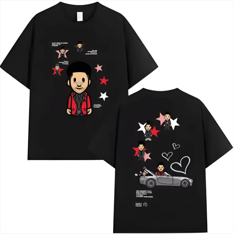 New retro highquality Unisexs retro Tshirt featuring rapper THE WEEKNDs tour album graphic t shirts Unisexs t shirts S