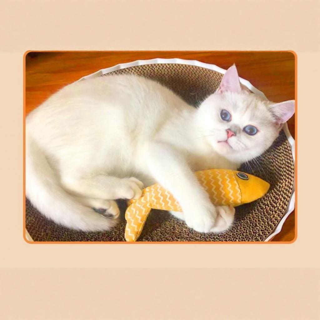 Catnip Fish Toys - Crinkle Toys for Indoor Cats, Kittens with Real Catnip, Encourages Play, Exercise, Biting. Drives Bored Cats Crazy with Fun