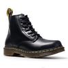 Loch offene Kante Perle Paar kurze Stiefel Stiefel Leder runde Spitze weiße Lokomotive Stiefel