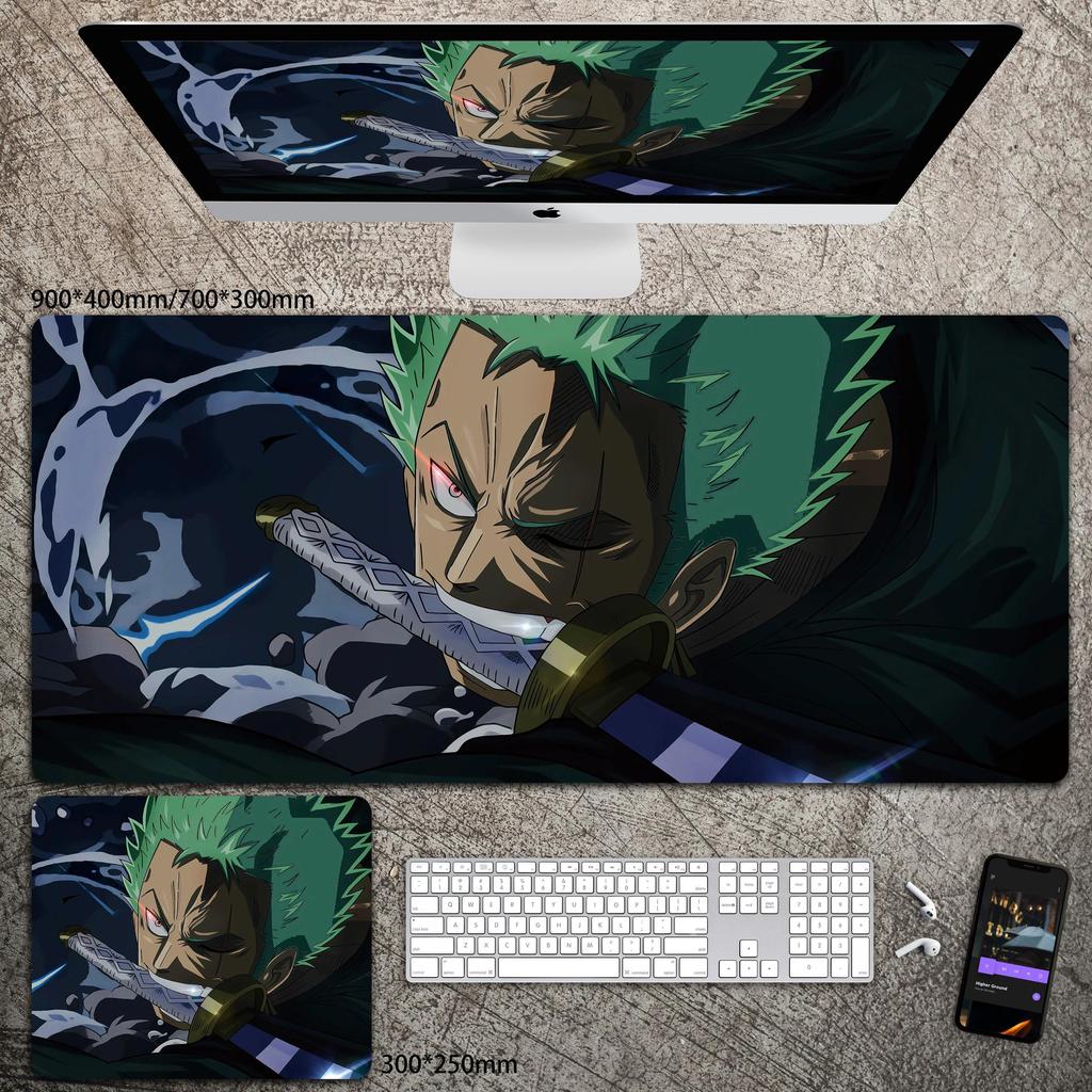 High Definition ONE PIECE Leather Mouse Pad Oversized Boys Animation E-sports Game Keyboard Pad Luffy Computer Desk Pad Non-slip Waterproof Mouse Pad