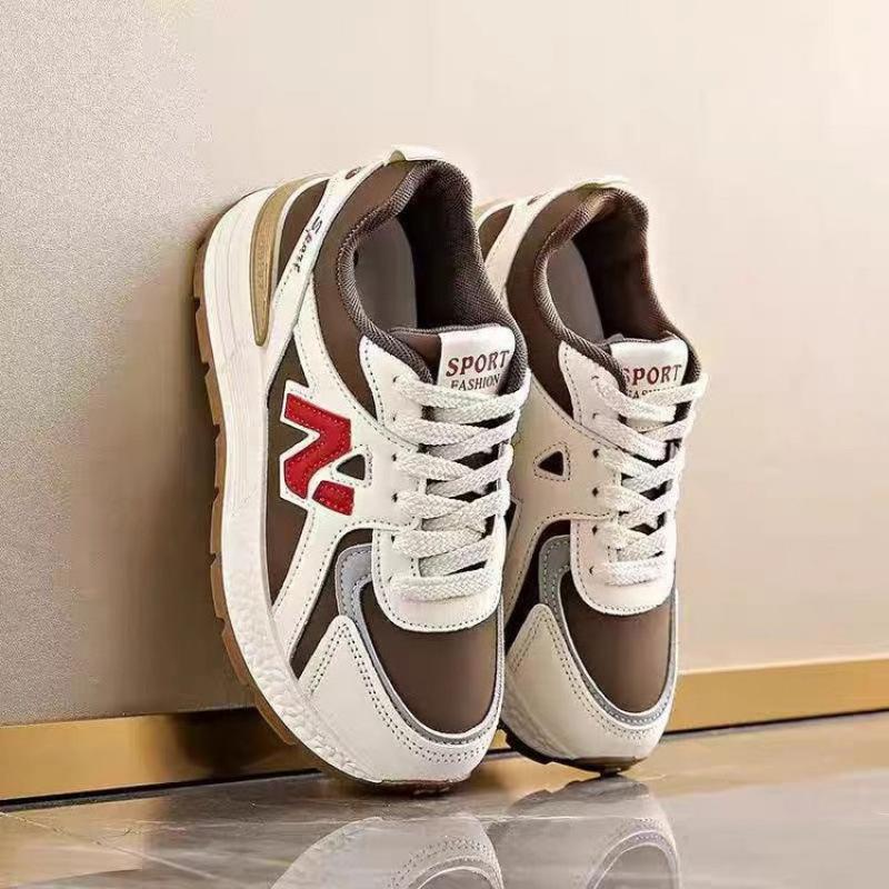 

ins trendy dad shoes women s 2025 spring and summer new color matching heightening casual shoes student platform muffin sports shoes 40 хакі