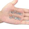 10 Stück Niedliche Katzenauge Mandel Falsche Nägel Blau Glänzend mit Kleinen Strasssteinen Nagelkunst Nude Farbe Kurz Oval Fertige Maniküre für Mädchen