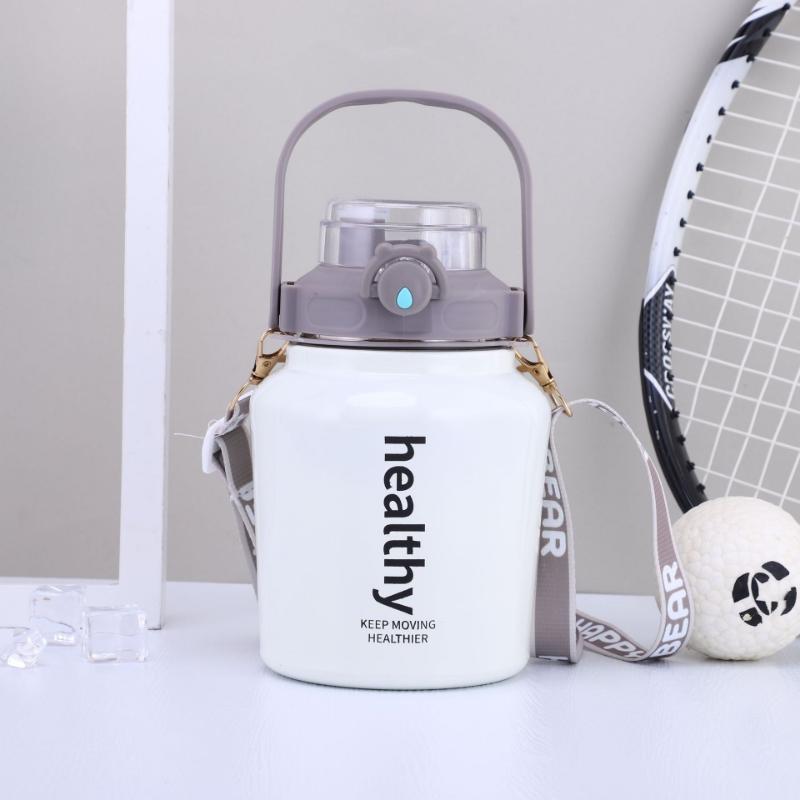 Large Capacity Water Cup Thermos Cup 1000ml Vacuum Flasks Portable Stainless Steel Thermos Cup Water Bottle Travel Tea Mug Office Thermos Cup