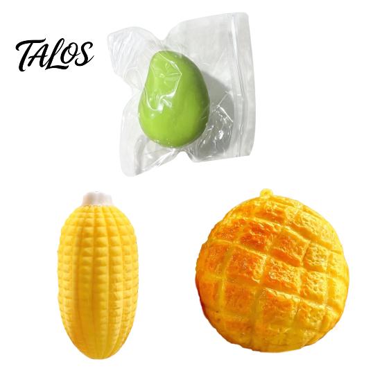Pineapple Bread Pinch Toys Fake Squeeze Toy, Stress Relief Realistic Corn Sensory Soft Simulated Mango Office Desk Fidget Toy Focus Aid