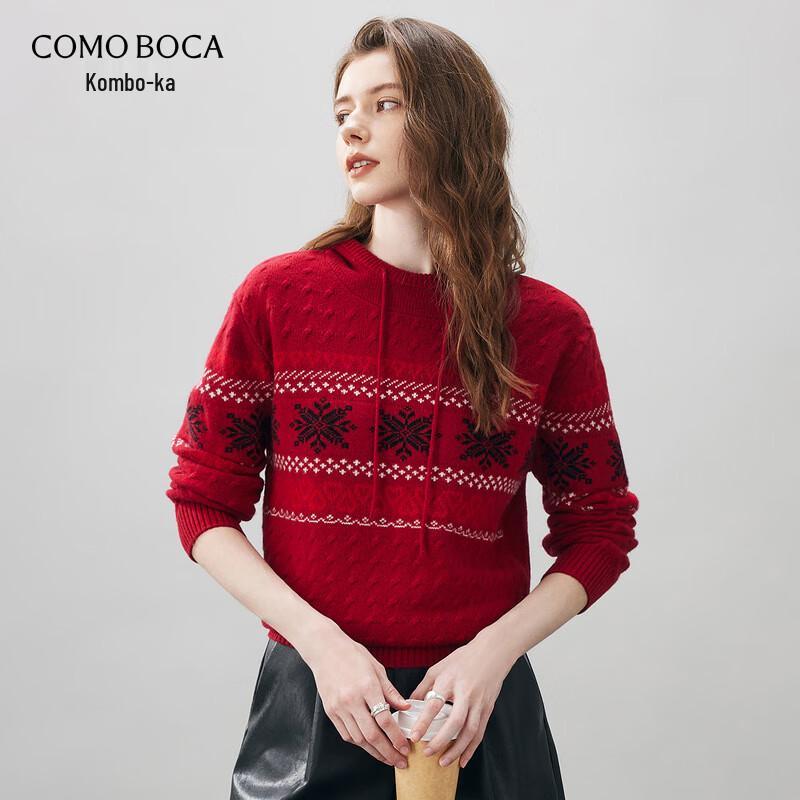 Women s Fair Isle Hooded Wool Sweater XL