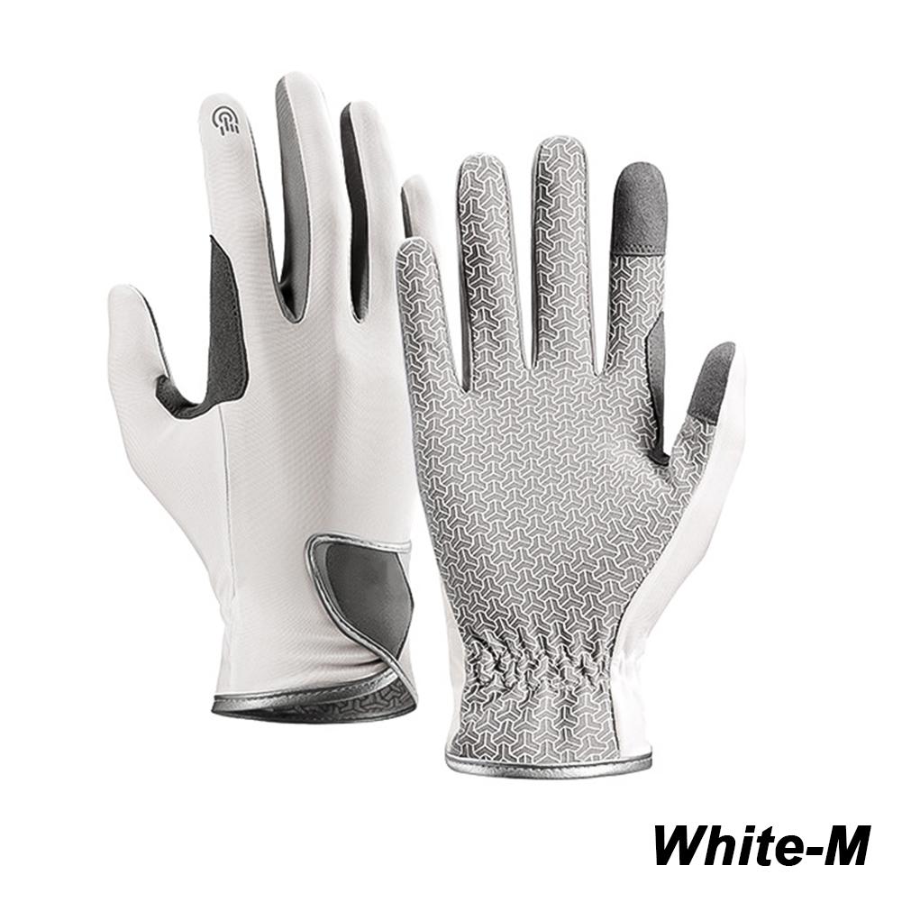 1 paio di guanti da golf sportivi da esterno, ciclismo, alpinismo, antiscivolo, traspiranti, touch screen, guanti sottili in seta di ghiaccio